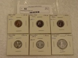 Pakistan 6 Coin Lot 1961,1962,1963,1968,1973,1974