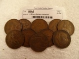 Lot of 10 Early British Pennies