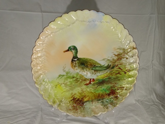 Large Duck Plate Limoges 13.5"