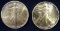 1991 & 1992 US MINT UNC American Eagle Silver