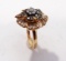 14KT GOLD Ring w/Diamonds Rose Gold