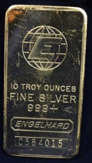 Engelhard 10 Ounce SILVER Bar Serial# C584015