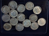 15 Roosevelt Silver Dimes Various Dates and Mints