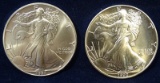 1991 & 1992 UNC American Eagle SILVER Dollars