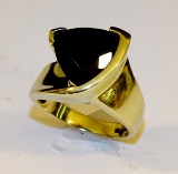 14 KT Gold Ring with Onyx Stone
