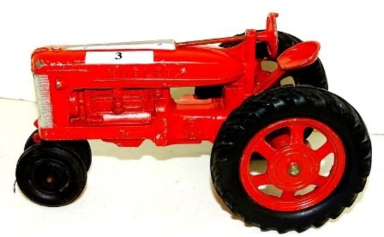 Hubley Die Cast Tractor With Rubber Wheels