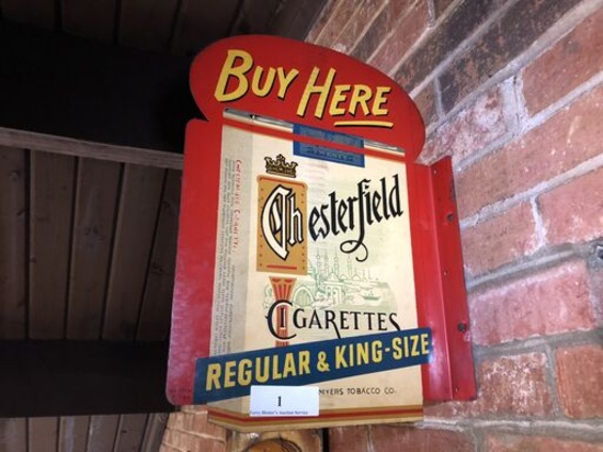 Flanged Chesterfield Cig Sign