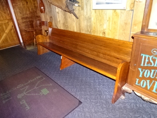 Antique Oak Pew