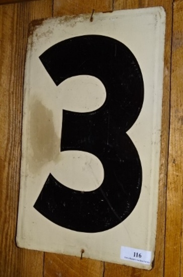 Porcelain #3 Sign