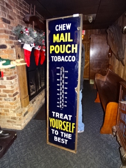 Porcelain Thermometer Tobacco Sign