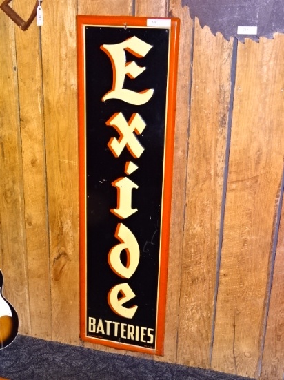 Exide Batteries Porcelain Sign C.1938