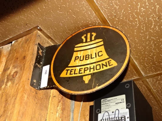 Telephone Sign 11" Flange Mount