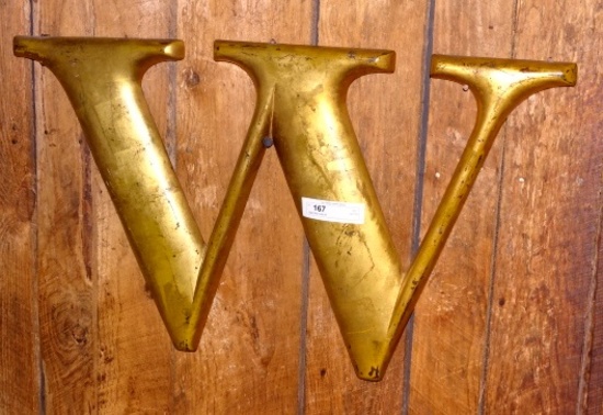 Large Metal Letter W