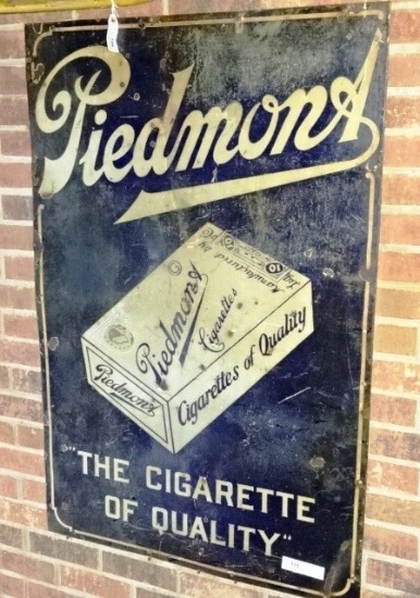 Piedmont Cigarette Porcelain Sign 30" X 46"