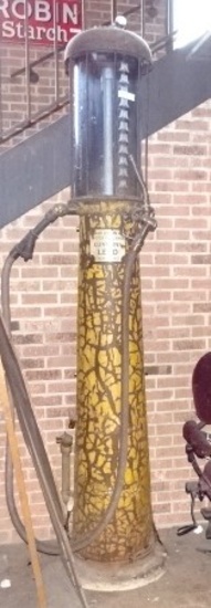 Visible Gas Pump-Glass Has Bullet holes