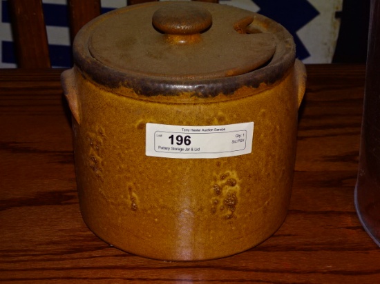Pottery Storage Jar & Lid