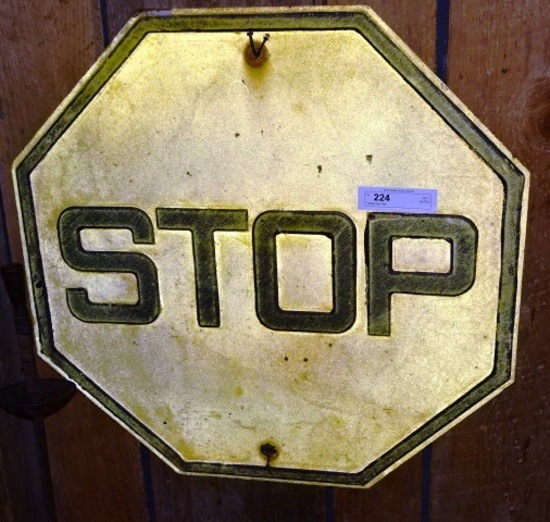 Yellow Stop Sign