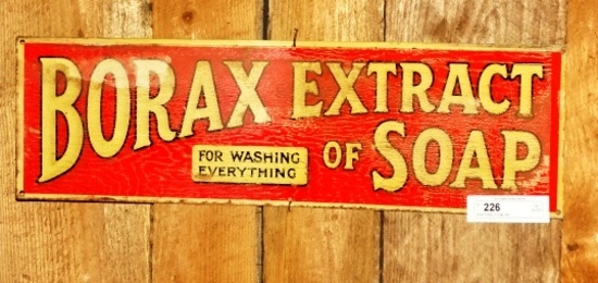 Borax Extract Of Soap Sign 7"X24"