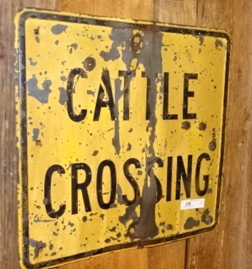Cattle Crossing Sign 24" X 24"