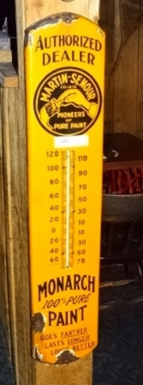 Monarch Paint Thermometer Sign Porcelain