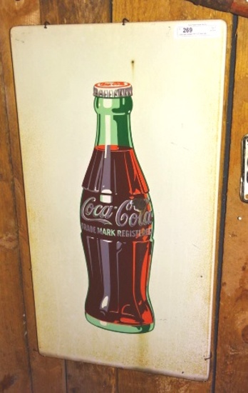 Coca Cola Porcelain 18" X 33" Nice Sign