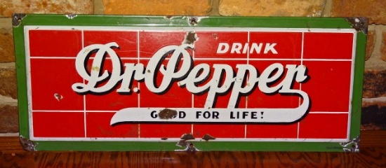 Dr Pepper Porcelain Sign Early