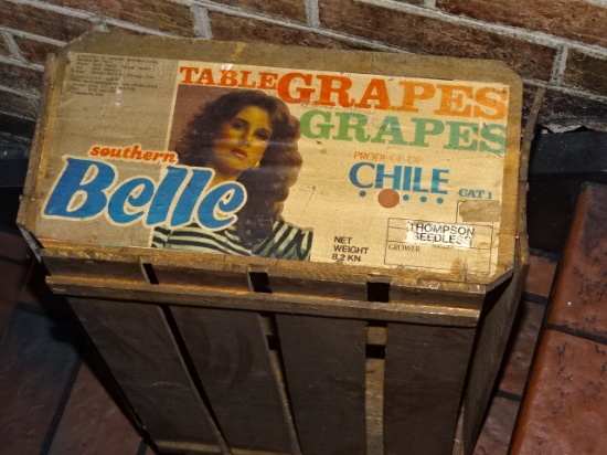 Belle Grapes Wooden Box