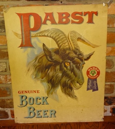 Pabst Cardboard Sign Rock Beer