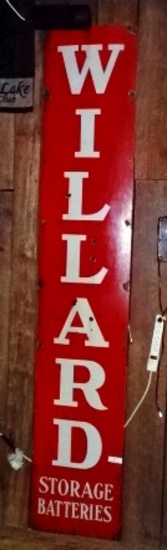 Porcelain Willard Batteries Sign