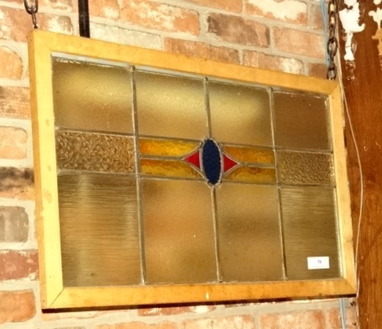 Stained Glass Window in Frame