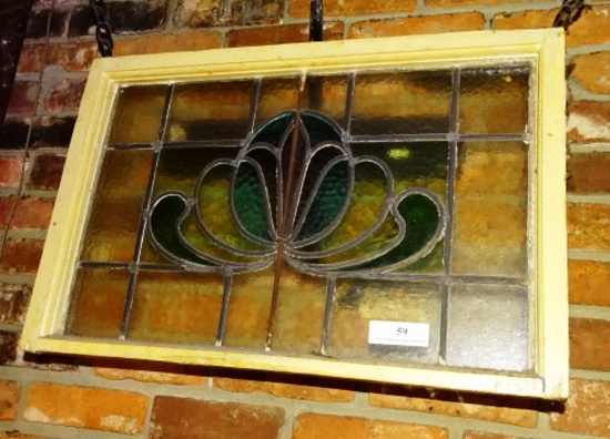 Stained Glass Window in Frame