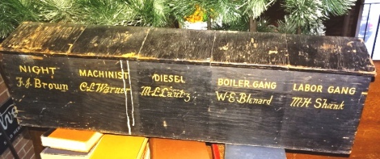 Mill Supervisor's Boxes wood 38 x11" x5.5"