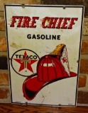 Texaco 1962 Fire Chief Porcelain