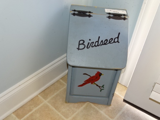 Painted Pine Birdseed Box