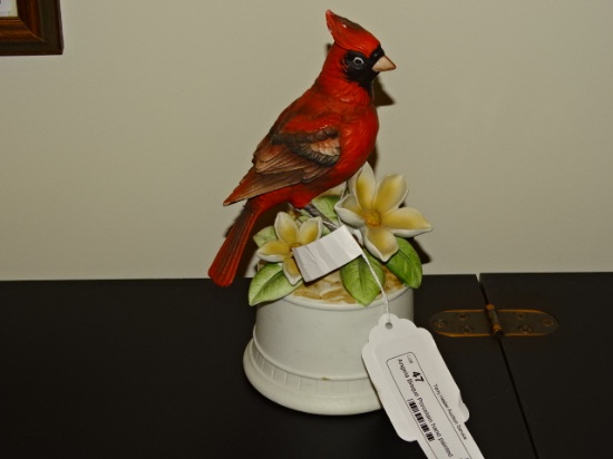 Angela Bisque Porcelain hand painted Cardinal