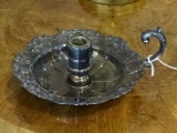 Silver plated candle holder