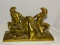 Brass Indian Bookend Set-Marked USA 6.5