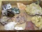 Group Of 13 Crystals,Rock Slices,Minerals