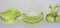 3pcs Custard Glass,Cruet,Bowls