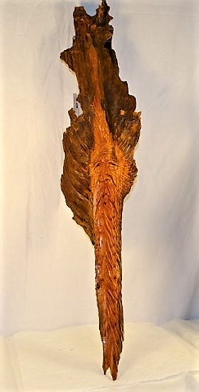 Mountain Man Carving By l.Holloway 28" Long-Beauti