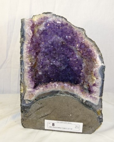 Large Geode Amethyst Crystal 10 1/2" Tall