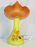 Vintage Fenton Burmese Jack in the Pulpit Vase