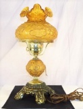 Fenton Amber Lamp