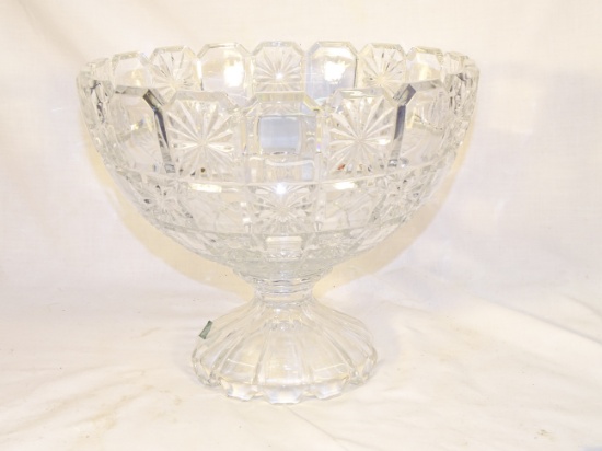 Beautiful Large Lead Crystal Compote 9' x 11 3/4"