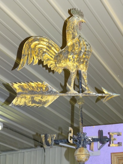 Rooster Weather Vane 1800's Some Guilding