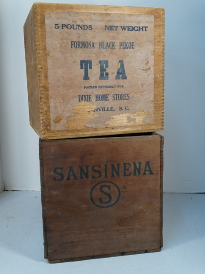 Two Country Store wooden Boxes 1 Greenville SC