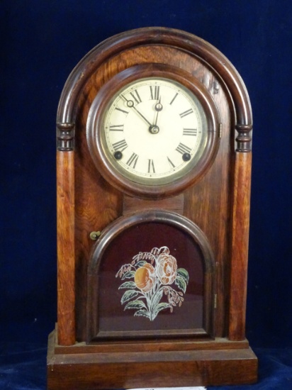 Vintage Wooden Case Clock "Pomaroy" 10" x 16.5"
