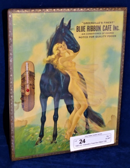 1940's AD. Greenville's Finest Blue Ribbon Cafe