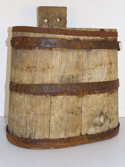 Early Circa 1800's Wagon Water Barrell