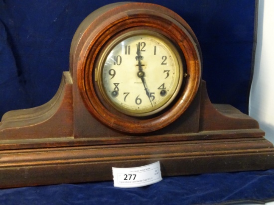 Ingram Walnut Case Mantle Clock 18 X 11